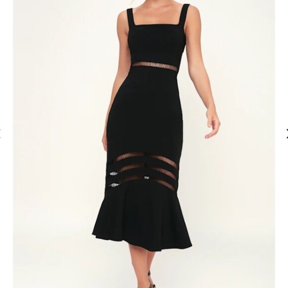 Finders Sangria Black Midi Dress Size Small - Picture 2 of 7